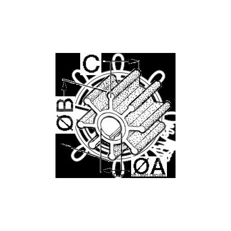 Roue pompe refroidiss. eau 14787-0001