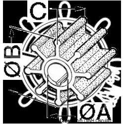 Roue pompe refroidiss. eau 161