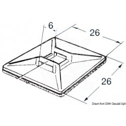 Base nylon autocollante p. colliers