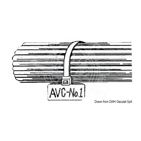 Collier nylon avec plaquette 2,5 mm x 110 mm