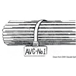 Collier nylon avec plaquette 2,5 mm x 210 mm