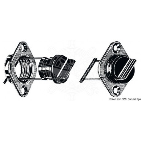 Nable laiton chromé 35 mm