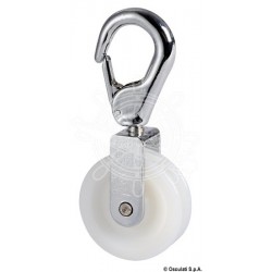 Poulie avec mousqueton 50 mm