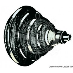 Bague passe-câbles en ABS noir avec soufflet