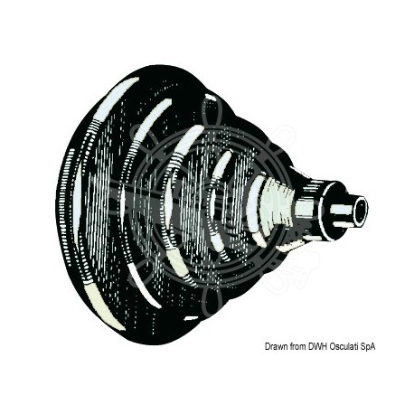 Bague passe-câbles en ABS noir avec soufflet