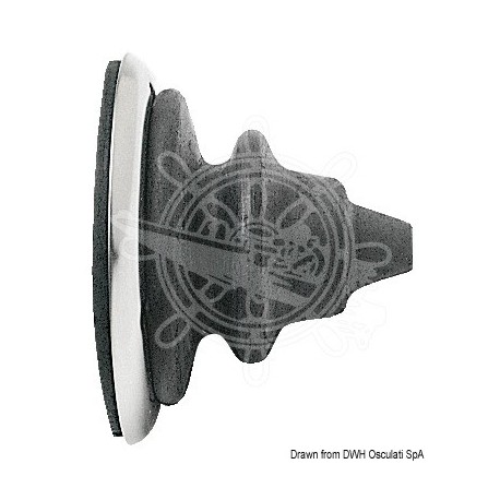 Bague passe-câbles inox avec sufflet Dutral noire