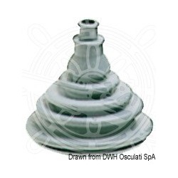 Soufflet passe-câbles en caoutchouc gris