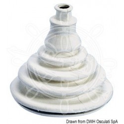 Soufflet passe-câbles en caoutchouc blanc