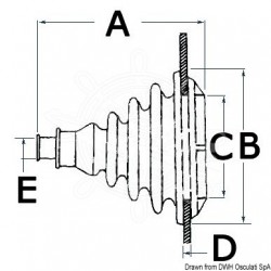 Soufflet passe-câbles gris petit