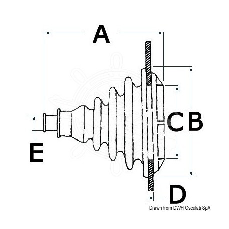 Soufflet passe-câbles blanc petit
