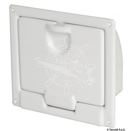 Coqueron ABS blanc poli 220 x 195 x 70 mm