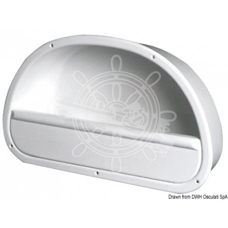 Poche latér. fourre-tout ABS blanc poli 535x 320mm