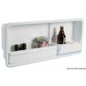Niche latérale 2 porte-verres ABS blanc droite