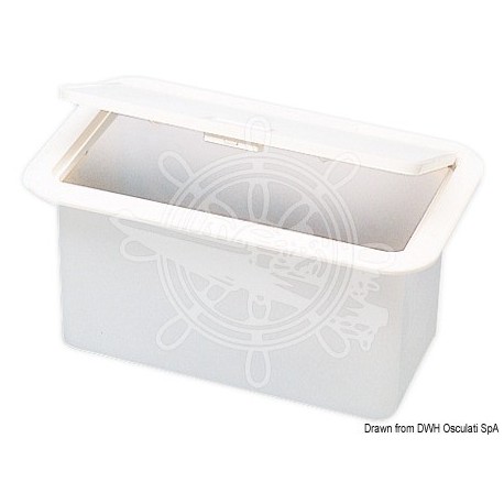 Caisson blanc avec porte 280 x 180 mm façade C