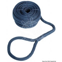 Amarre avec oeil bleu navy 24 mm x 15 m