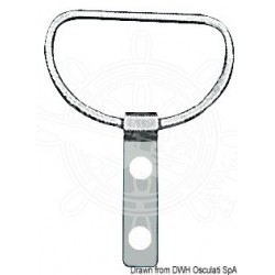 Anneau en inox avec plaque 45 mm