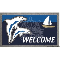 Paillasson antidérapant Format 40 x 68 cm Dauphins