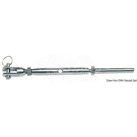 Ridoir à sertir sur câble AISI 316 12 mm