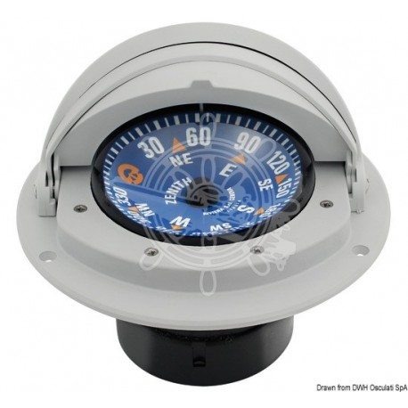 Compas 3" RIVIERA avec dôme rose bleu/boîtier gris