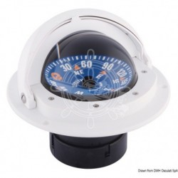 Compas 3"RIVIERA avec dôme rose bleu/boîtier blanc