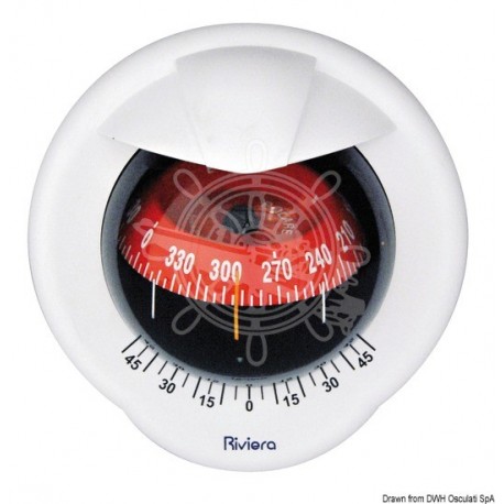 Compas 4" blanc/rouge RIVIERA Pegasus