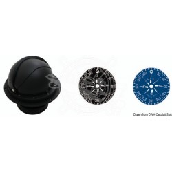 Compas 4" RIVIERA avec dôme rose noir/boîtier noir rose plate