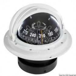 Compass 4" RIVIERA dôme de protection blanc/noir rose frontale