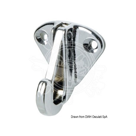 Platine en AISI 316 avec crochet base 10 mm