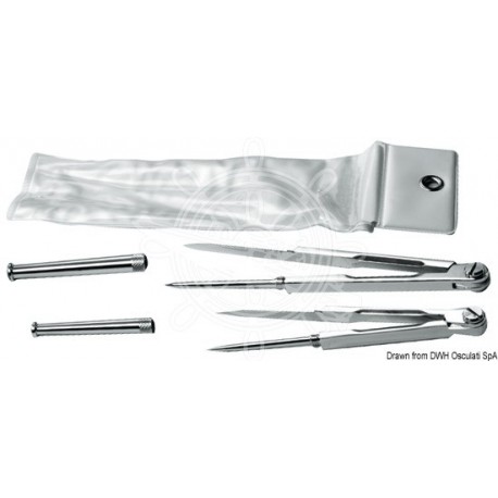 Compas en laiton chromé 140 mm