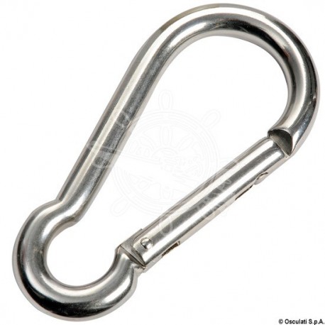 Mousqueton sans saillie AISI 316 12 mm