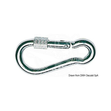 Mousqueton AISI 316 avec frette 60 mm