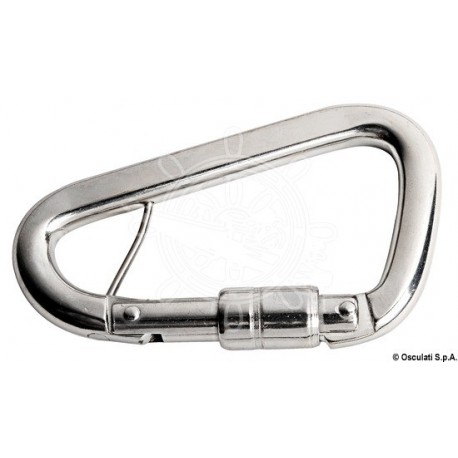 Mosqueton inox pour harnais de sécurité 100 mm