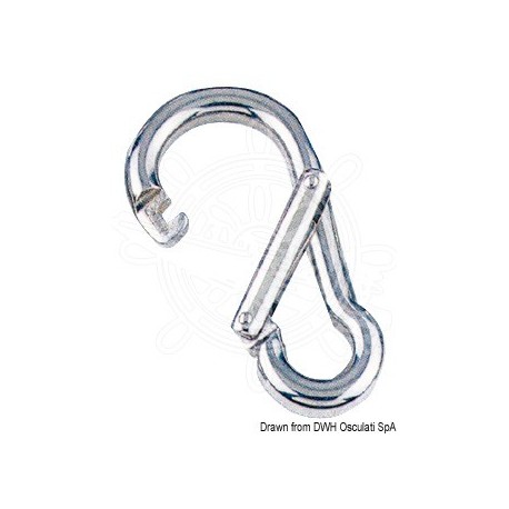 Mousqueton ouverture asymétrique AISI 316 100 mm