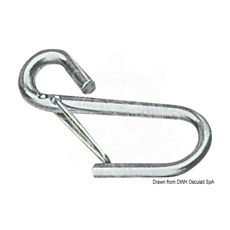 Crochet inox à ressort 75 mm