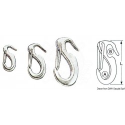 Mousqueton inox à frapper 65 mm