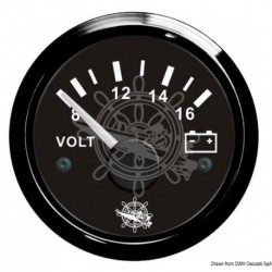 Voltmètre 8/16 V noir/noir