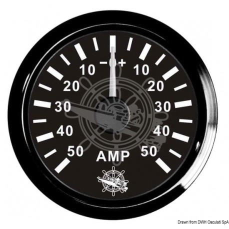 Ampèremètre avec shunt 50 A noir/noir