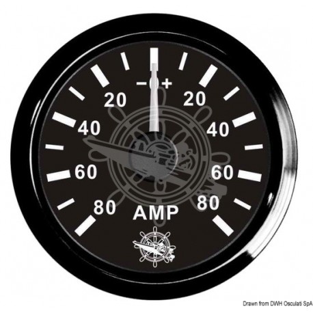 Ampèremètre avec shunt 80 A noir/noir