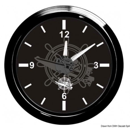 Horloge au quartz noir/noir