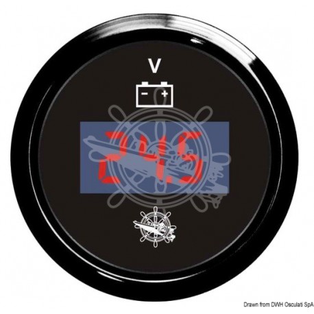 Voltmètre numérique 8/32 V noir/noir