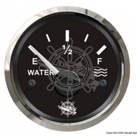 Jauge d'eau 240/33 ohm noir/polie