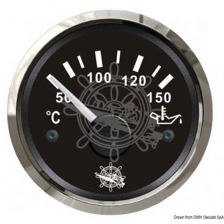 Jauge du niveau de l'huile 50/150° noir/polie