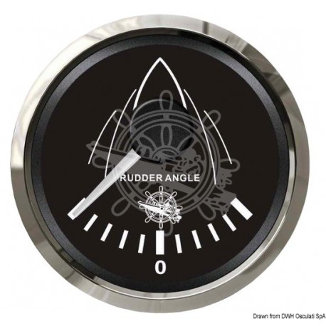 Indicateur angle de barre noir/polie