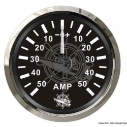 Ampèremètre avec shunt 50 A noir/polie