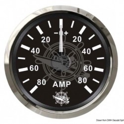 Ampèremètre avec shunt 80 A noir/polie