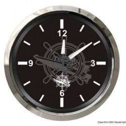 Horloge au quartz noir/polie