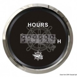 Compte-heures numérique noir/polie