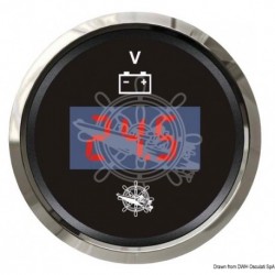 Voltmètre numérique 8/32 V noir/polie