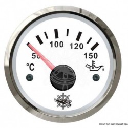 Jauge du niveau de l'huile 50/150° blanc/polie