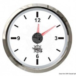Horloge au quartz blanc/polie